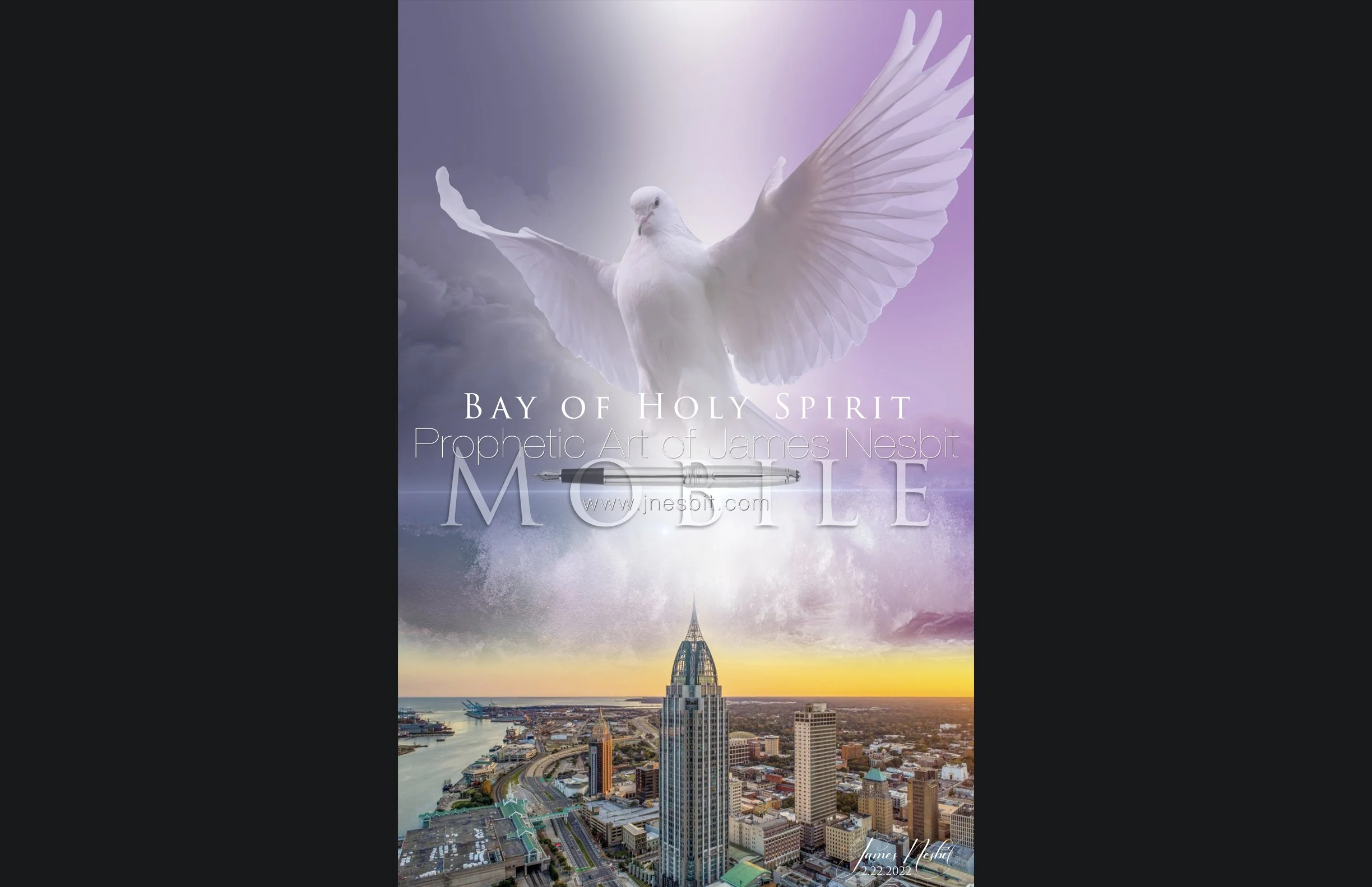 聖なる力/Holy Strength LEB Artist Proof Holy Over the Waters — Prophetic Art of James Nesbit